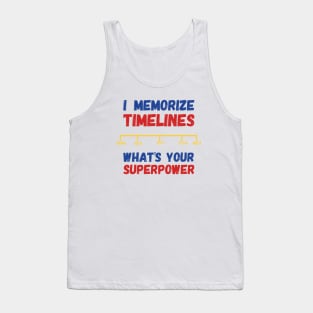 Superhero Timeline Memorization Tank Top